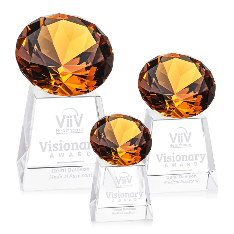 Fortino Optical Crystal Award - Deep Etch