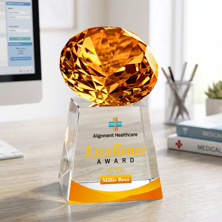 Fortino Optical Crystal Award - Multicolor #13