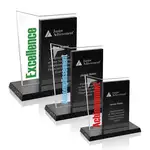 Trophée Fortitude en verre Starfire et granit
