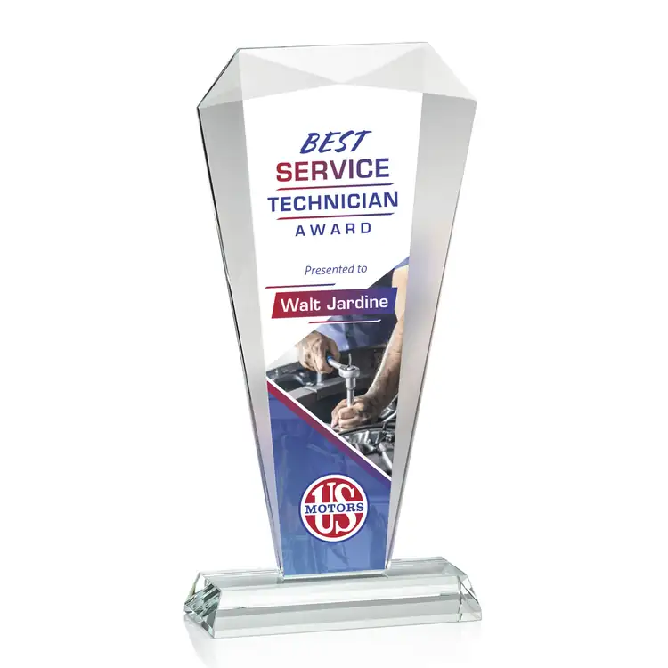 Trophée Foster en cristal Starfire à facettes - Multicolore #4