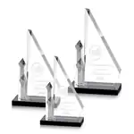 Trophée Francisco en cristal optique à piliers en losange