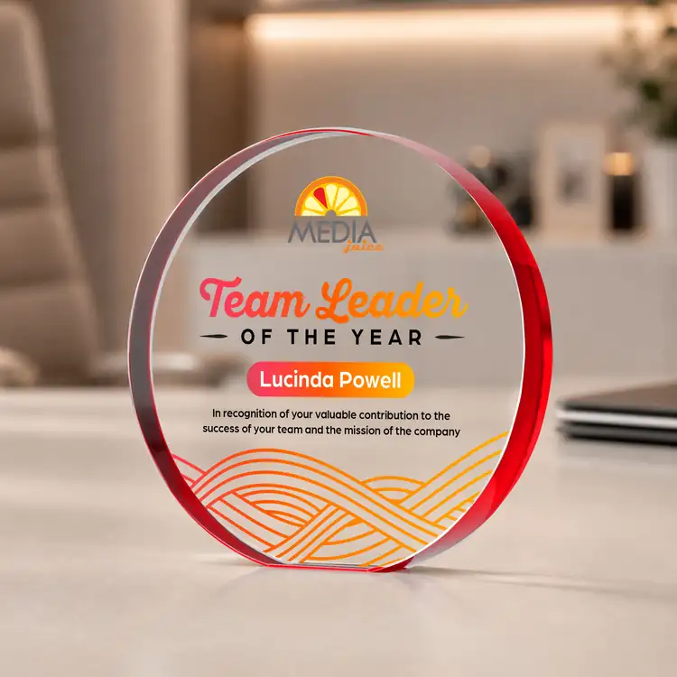Gainsborough Starfire Crystal Award - Circle - Multicolor #10