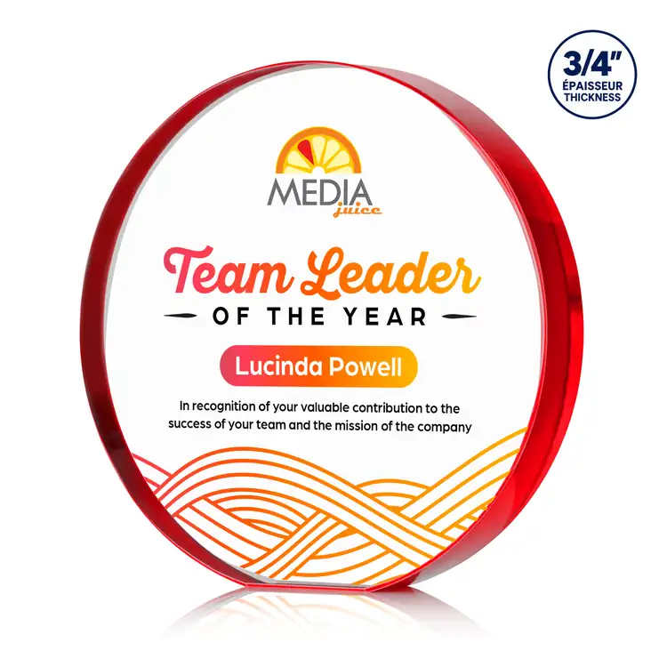 Gainsborough Starfire Crystal Award - Circle - Multicolor #5
