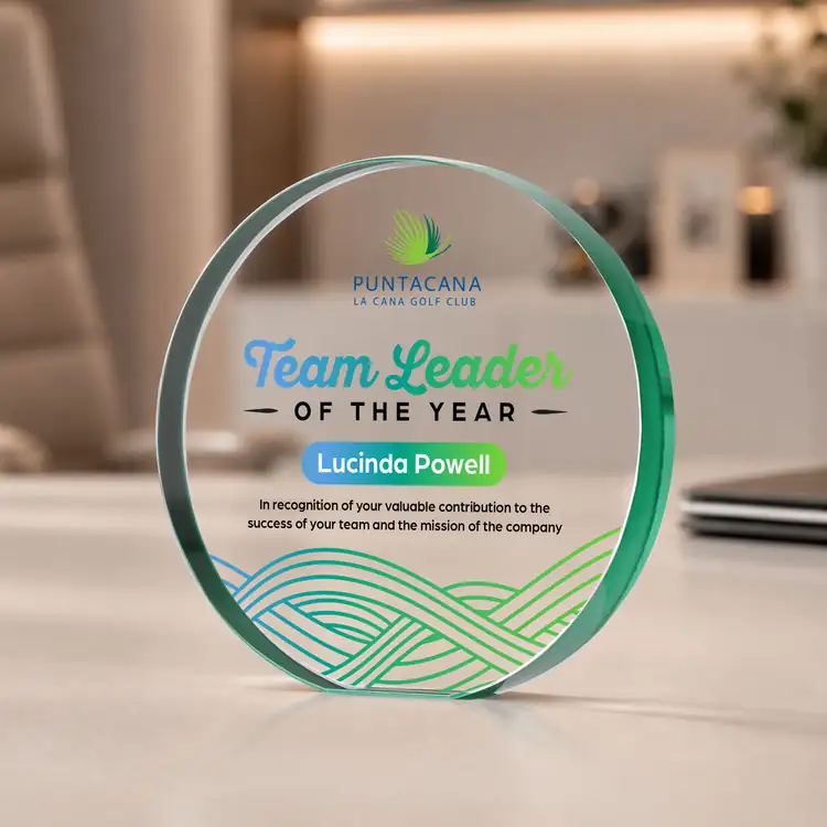 Gainsborough Starfire Crystal Award - Circle - Multicolor #8