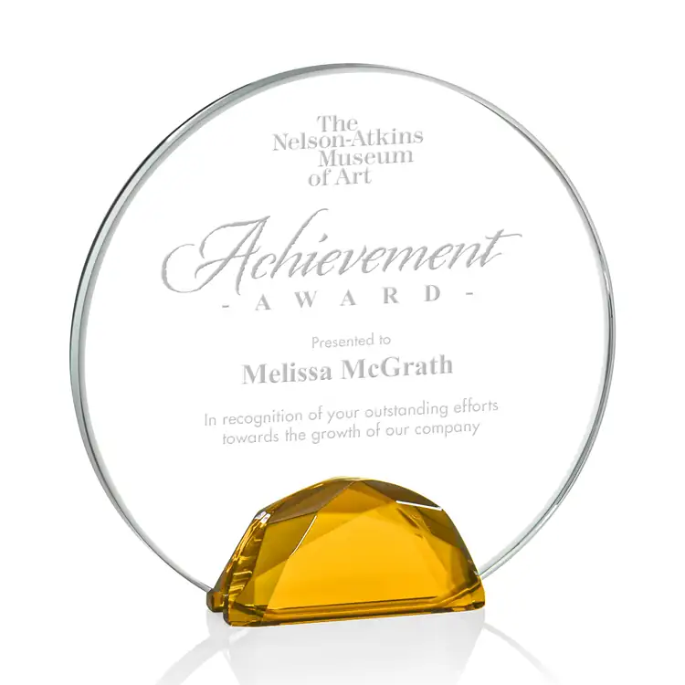 Galveston Award - Starfire Crystal - Engraved #2