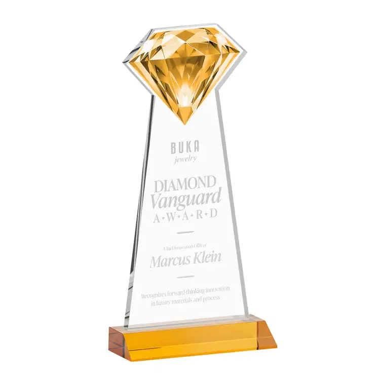 Gemstone Starfire Crystal Award - Deep Etch #3
