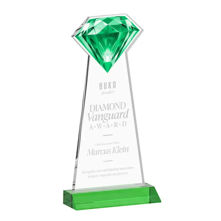 Gemstone Starfire Crystal Award - Deep Etch #4