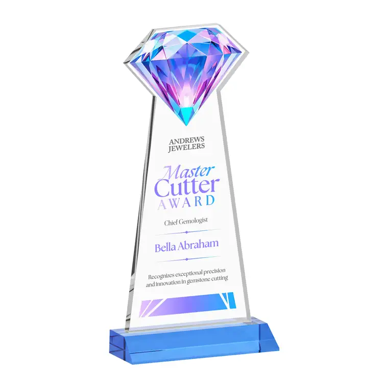 Gemstone Starfire Crystal Award - Multicolor #10