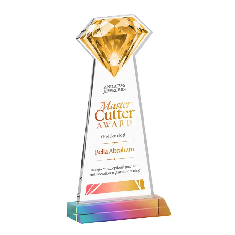 Gemstone Starfire Crystal Award - Multicolor #7