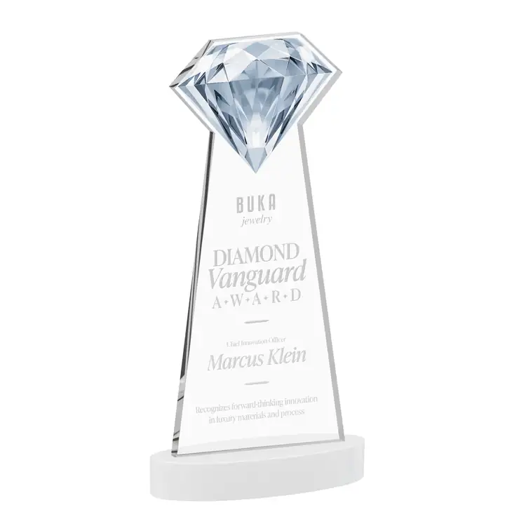 Gemstone Starfire Crystal Award on Alberton Base - Deep Etch #9
