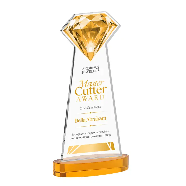 Gemstone Starfire Crystal Award on Alberton Base - Multicolor #3