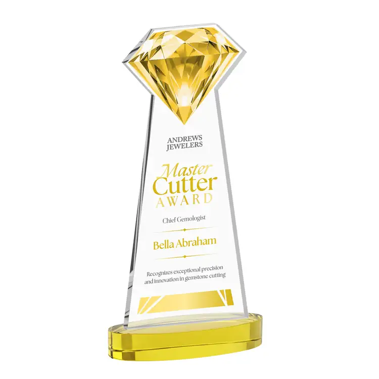 Gemstone Starfire Crystal Award on Alberton Base - Multicolor #4