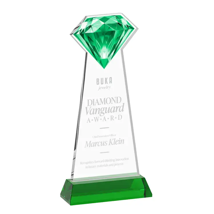 Gemstone Starfire Crystal Award on Hartford Base - Deep Etch #5