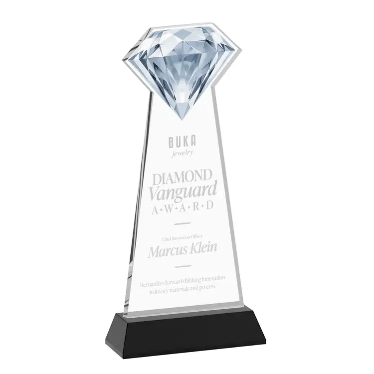 Gemstone Starfire Crystal Award on Hartford Base - Deep Etch #6