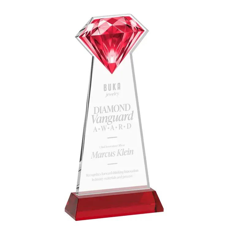 Gemstone Starfire Crystal Award on Hartford Base - Deep Etch #9