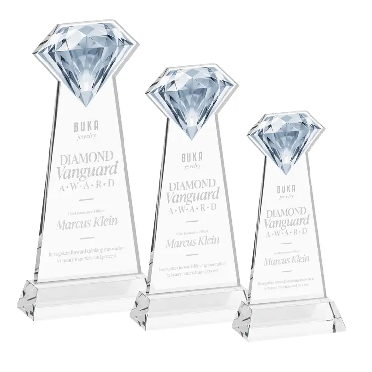 Gemstone Starfire Crystal Award on Hartford Base - Deep Etch