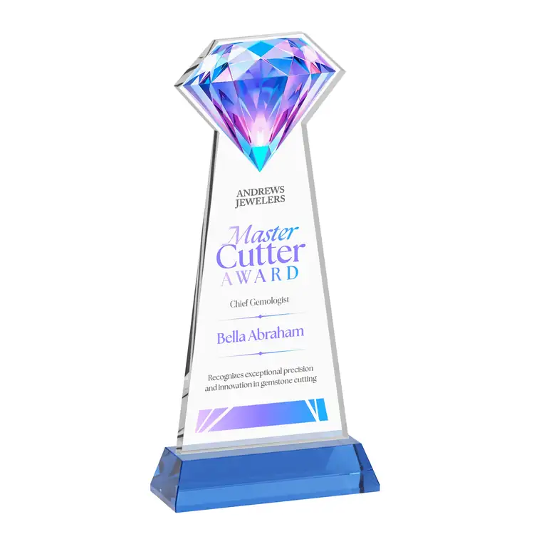 Gemstone Starfire Crystal Award on Hartford Base - Multicolor #11