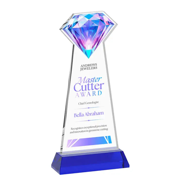 Gemstone Starfire Crystal Award on Hartford Base - Multicolor #6