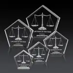 Trophée Genosee en cristal optique - Gravure 3D