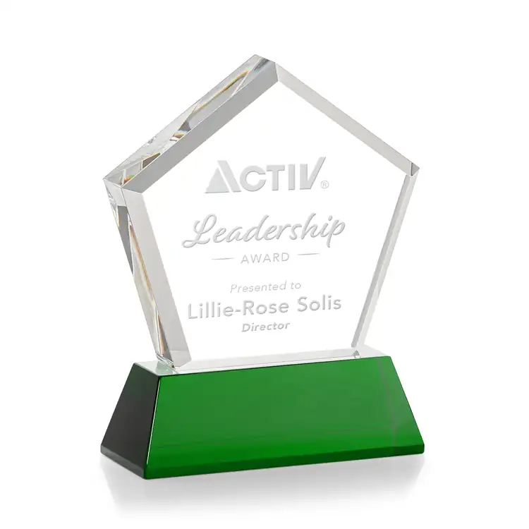 Genosee Optical Crystal Award on Base - Deep Etch #18