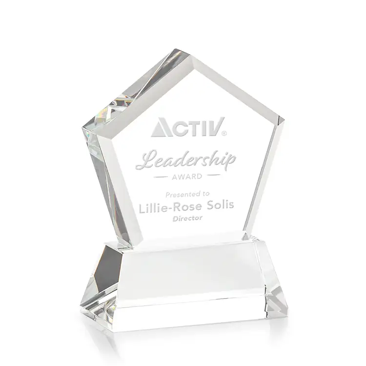 Genosee Optical Crystal Award on Base - Deep Etch #2
