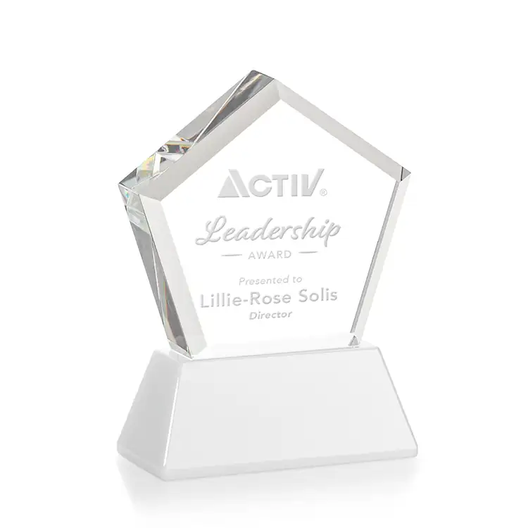 Genosee Optical Crystal Award on Base - Deep Etch #32
