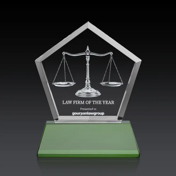 Genosee Optical Crystal Award on Base - 3D Subsurface Engraving #18