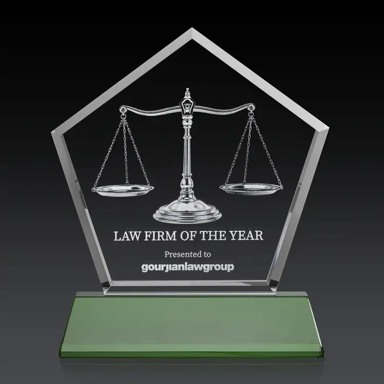 Genosee Optical Crystal Award on Base - 3D Subsurface Engraving #20