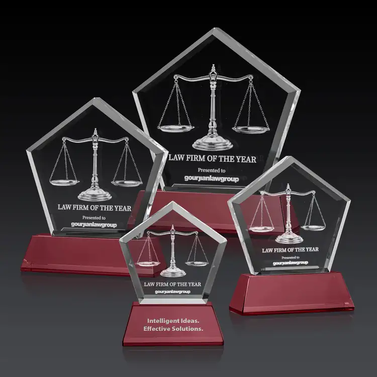 Genosee Optical Crystal Award on Base - 3D Subsurface Engraving #21