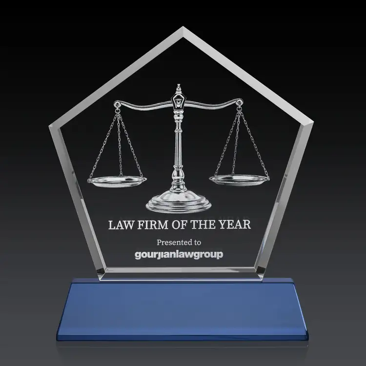 Genosee Optical Crystal Award on Base - 3D Subsurface Engraving #30