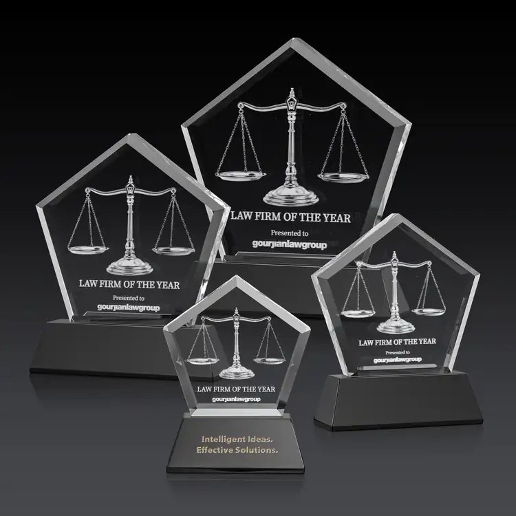 Genosee Optical Crystal Award on Base - 3D Subsurface Engraving #6