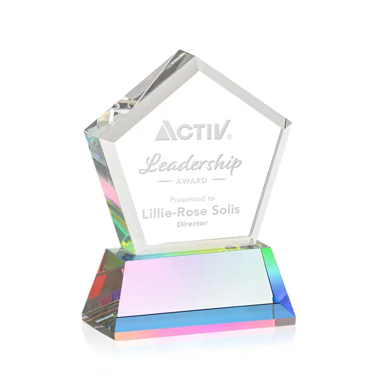 Genosee Optical Crystal Award on Base - Deep Etch #42