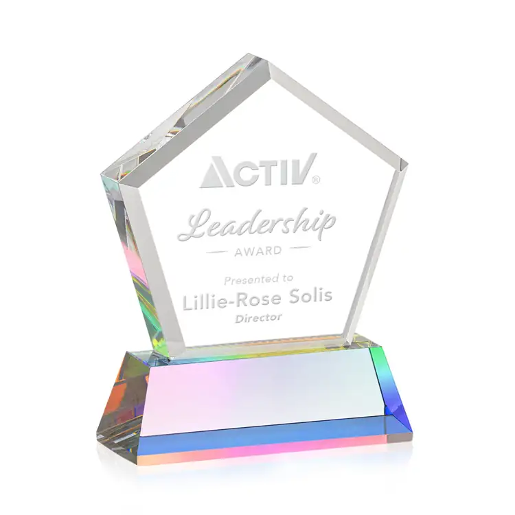 Genosee Optical Crystal Award on Base - Deep Etch #43
