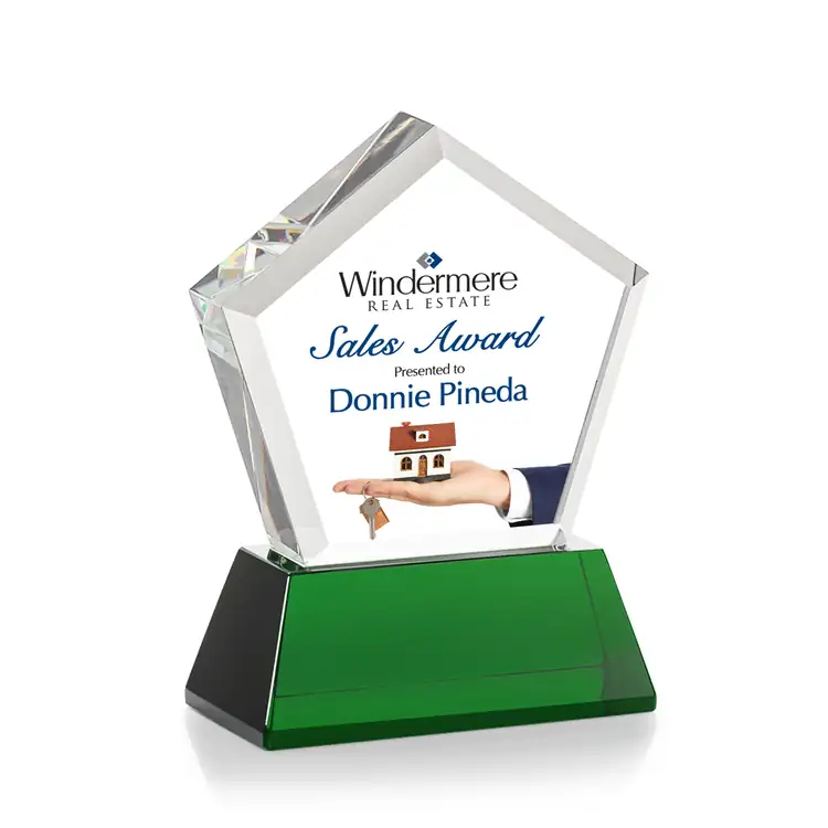 Genosee Optical Crystal Award on Base - Multicolor #17
