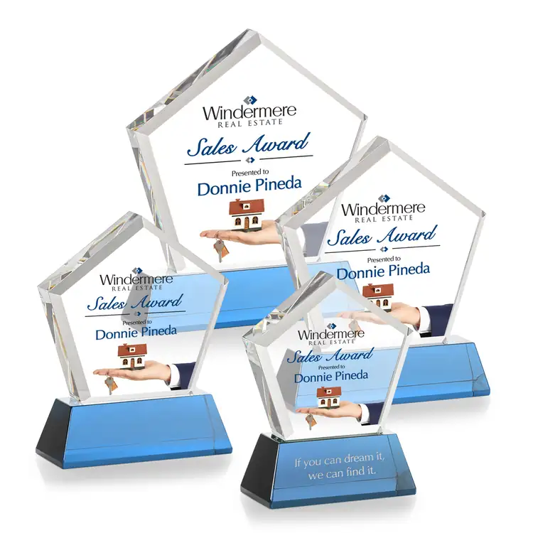 Genosee Optical Crystal Award on Base - Multicolor #26