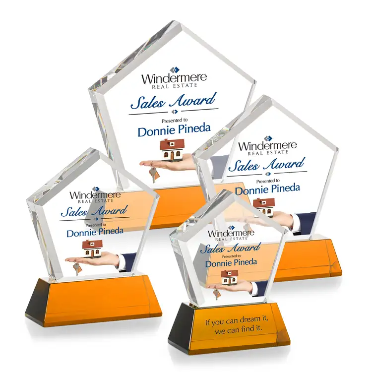 Genosee Optical Crystal Award on Base - Multicolor #36