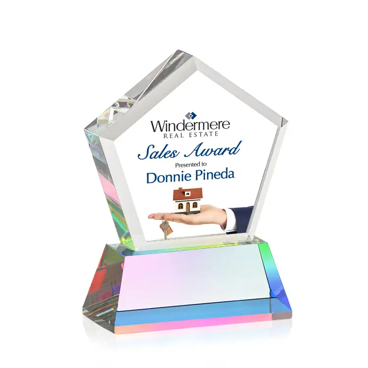 Genosee Optical Crystal Award on Base - Multicolor #42