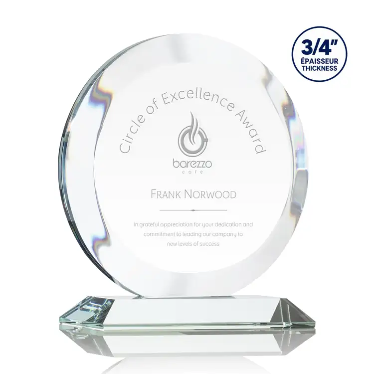 Gibralter Starfire Crystal Award - Deep Etch #2
