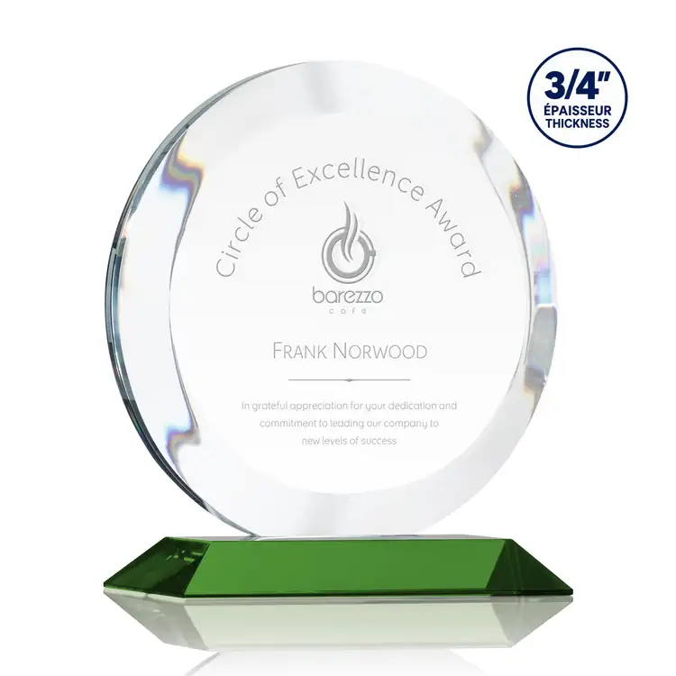 Gibralter Starfire Crystal Award - Deep Etch #4