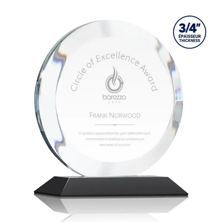 Gibralter Starfire Crystal Award - Deep Etch #5