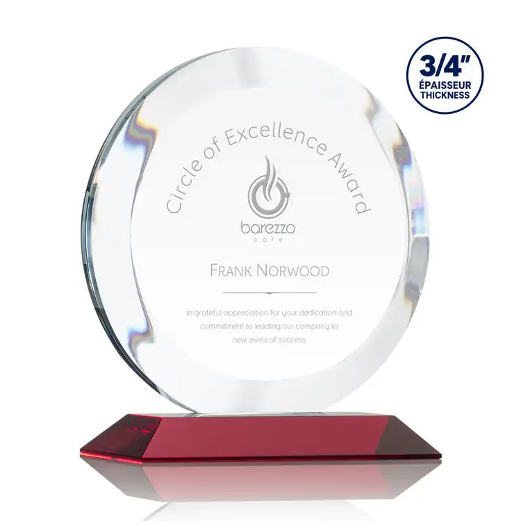Gibralter Starfire Crystal Award - Deep Etch #7