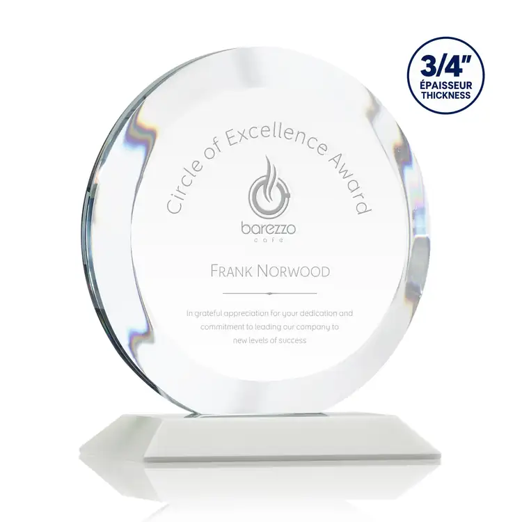 Gibralter Starfire Crystal Award - Deep Etch #8