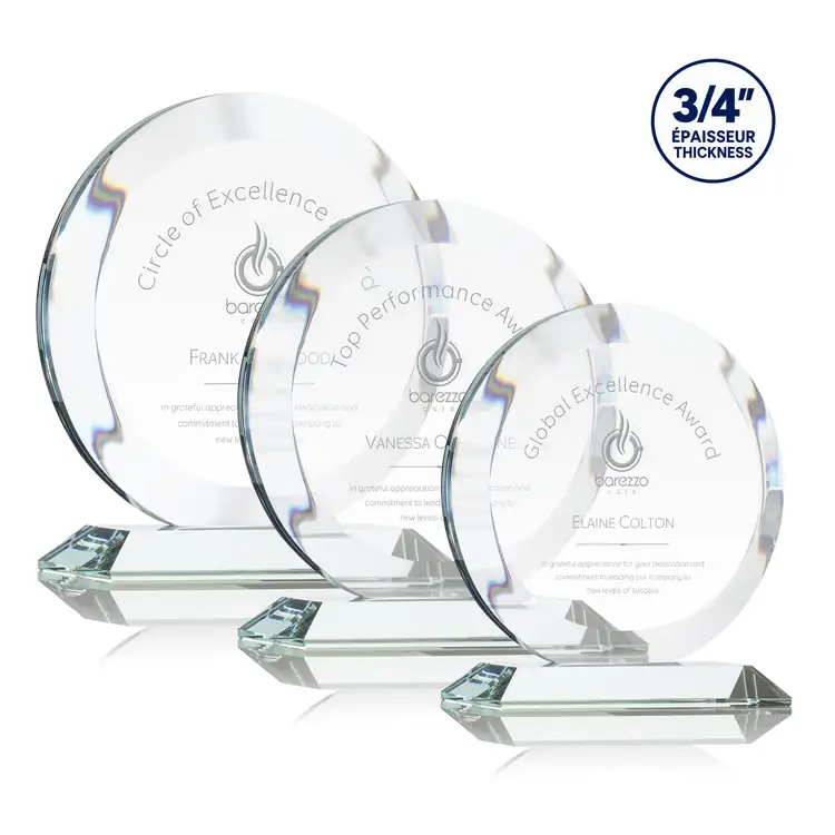 Gibralter Starfire Crystal Award - Deep Etch