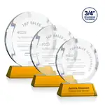 Trophée Gibralter en cristal Starfire sur socle Newhaven - Gravure