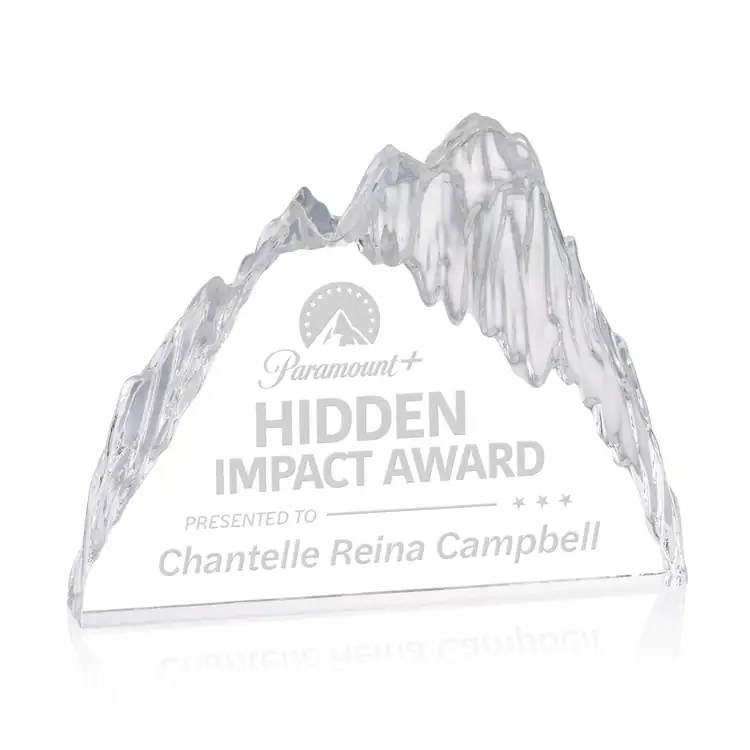 Glacier Optical Crystal Award - Iceberg - Deep Etch #2