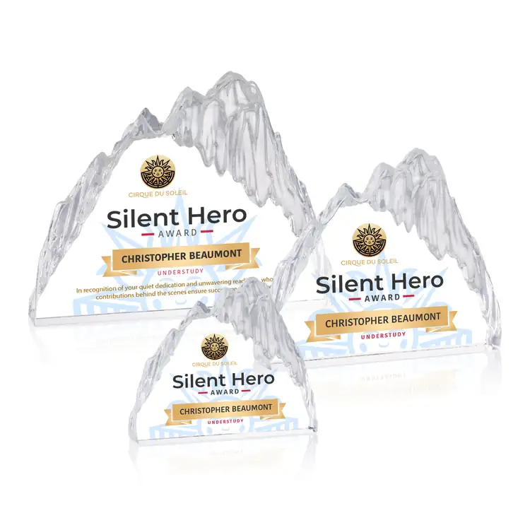 Glacier Optical Crystal Award - Iceberg - Multicolor
