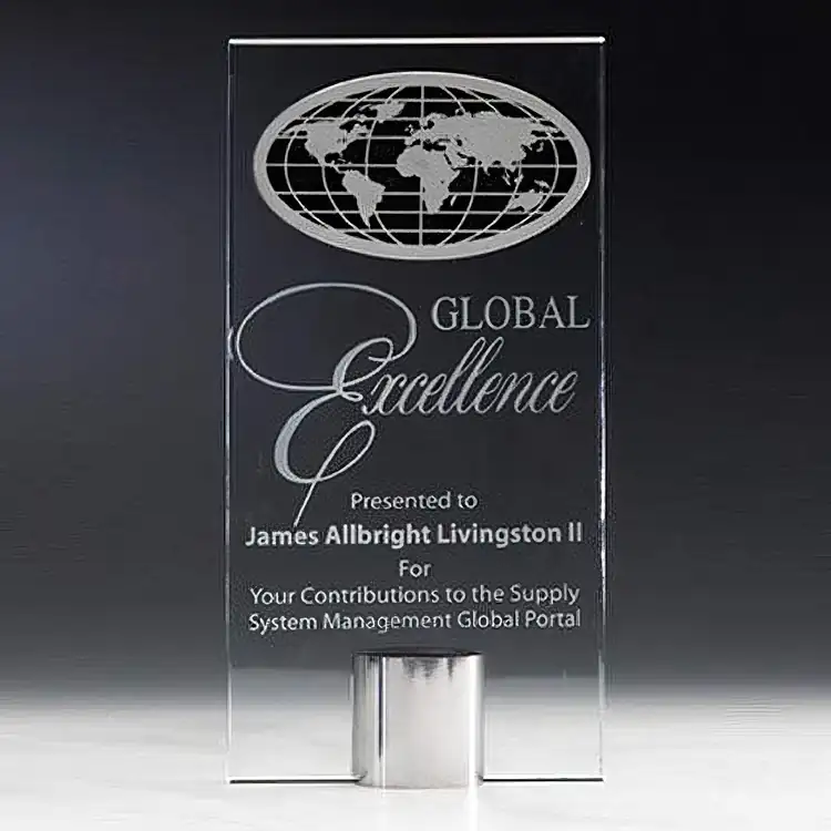 R.S. Owens Global Splendor Starfire Crystal Award