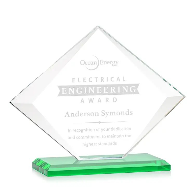 Griffith Starfire Crystal Award - Deep Etch #3