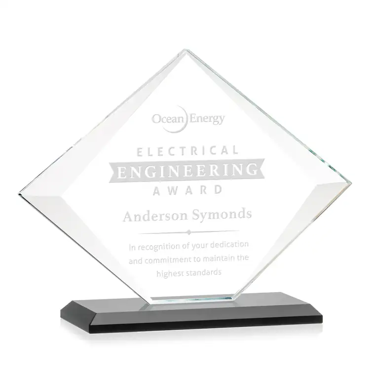 Griffith Starfire Crystal Award - Deep Etch #4