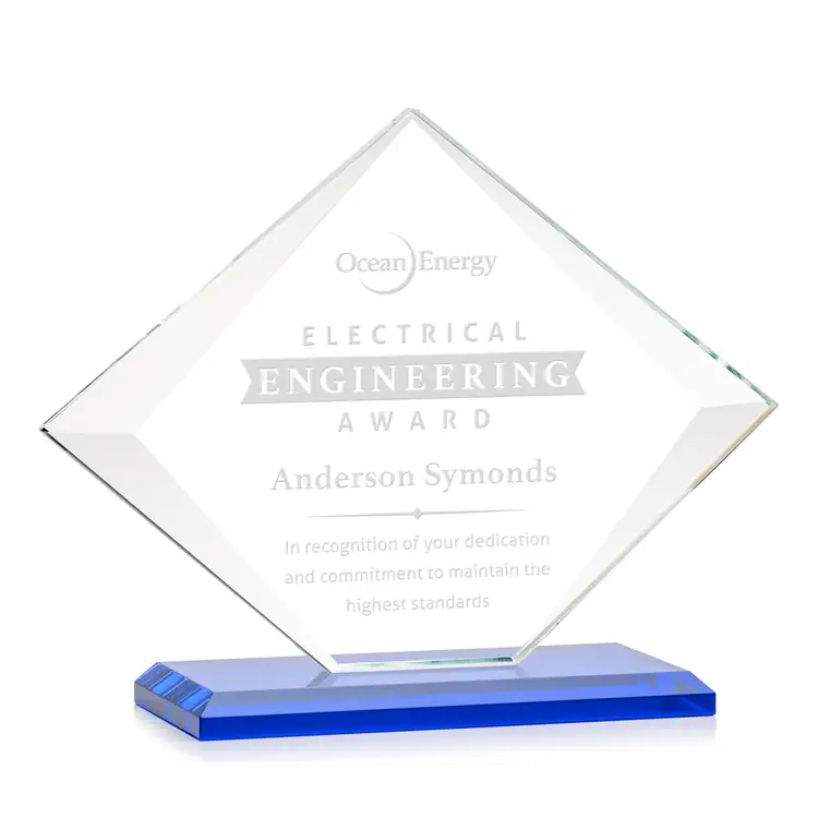 Griffith Starfire Crystal Award - Deep Etch #5